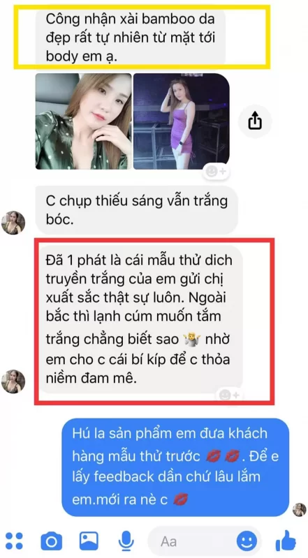 Phản hồi của khách hàng cũ dùng ủ trắng