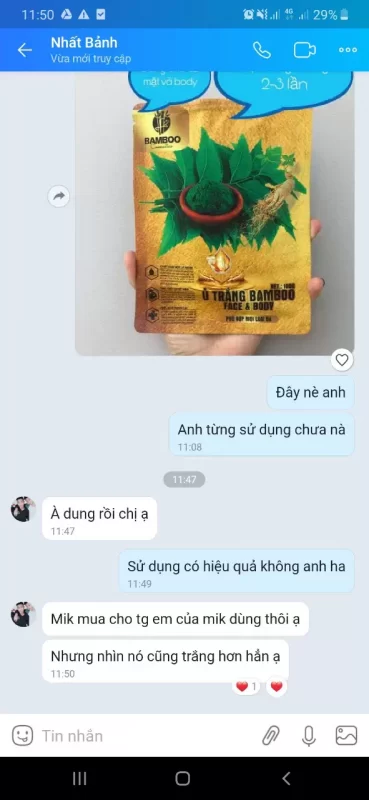 Phản hồi khách hàng mua dùm ủ trắng