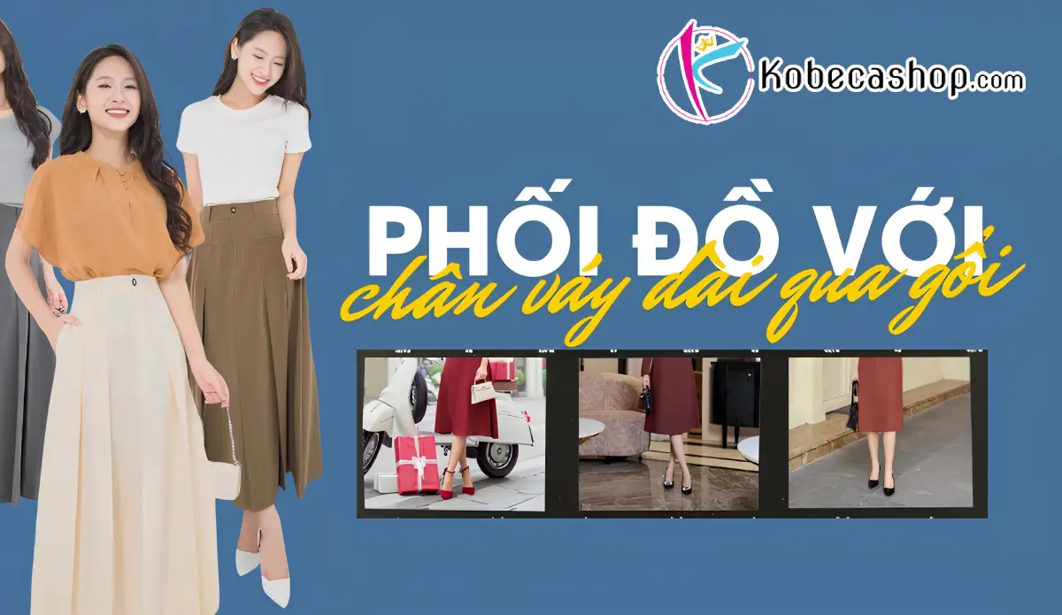 99+ Cách phối đồ với chân váy dài qua đầu gối xinh đẹp 1 Cách phối đồ với chân váy dài qua đầu gối xinh đẹp