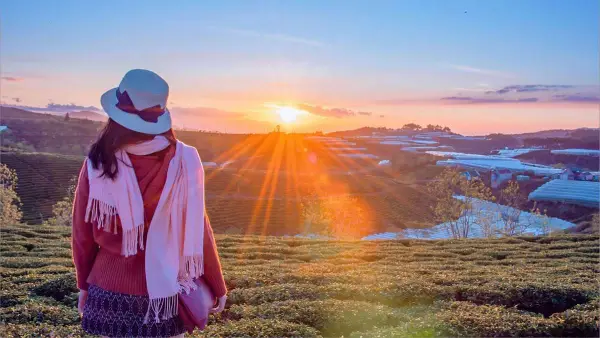 Chụp hướng mặt về phía mặt trời