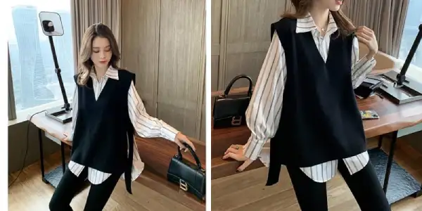 99+ Cách phối đồ với áo gile đẹp chuẩn Hàn Quốc 20 Áo gile phối với quần legging