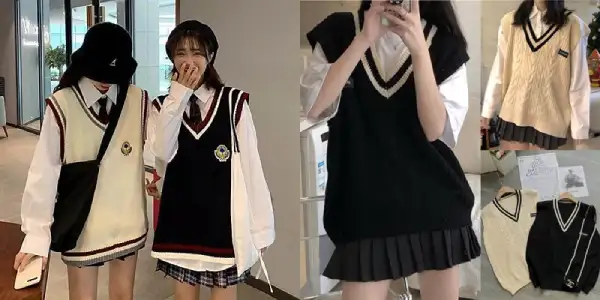 99+ Cách phối đồ với áo gile đẹp chuẩn Hàn Quốc 10 Kẻ viền là cách thiết kế thường thấy của gile Hàn Quốc