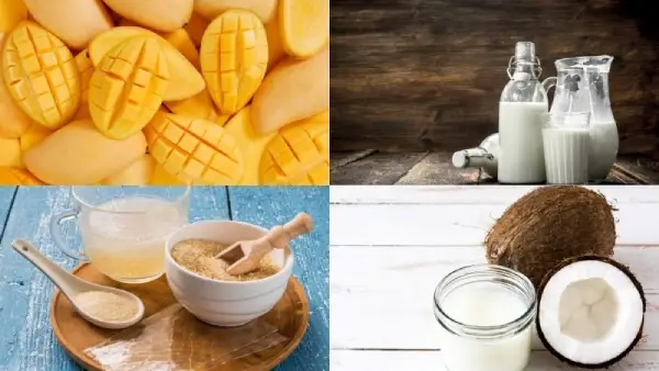 Nguyên liệu làm chè xoài pudding cho 4 người